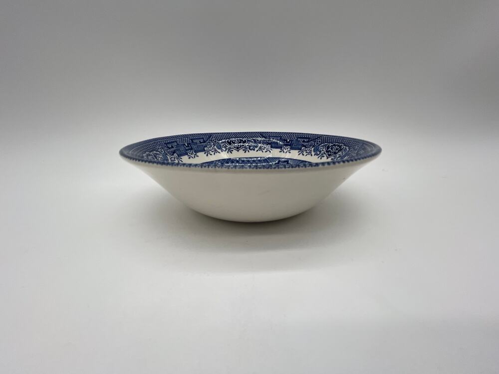Vintage Churchill England Blue Willow Landscape Pattern Classic Small Bowl - 6"